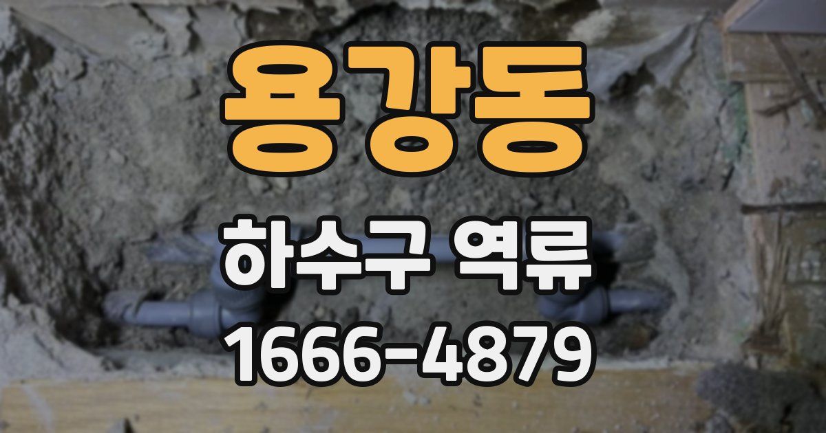 용강동 하수구 역류