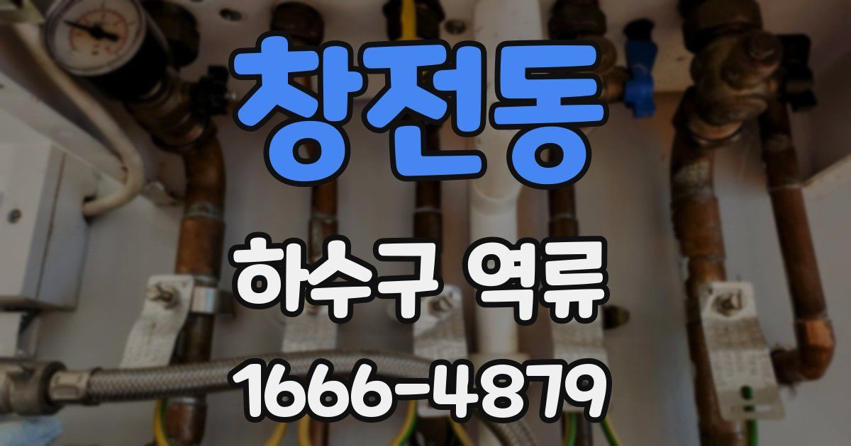 창전동 하수구 역류