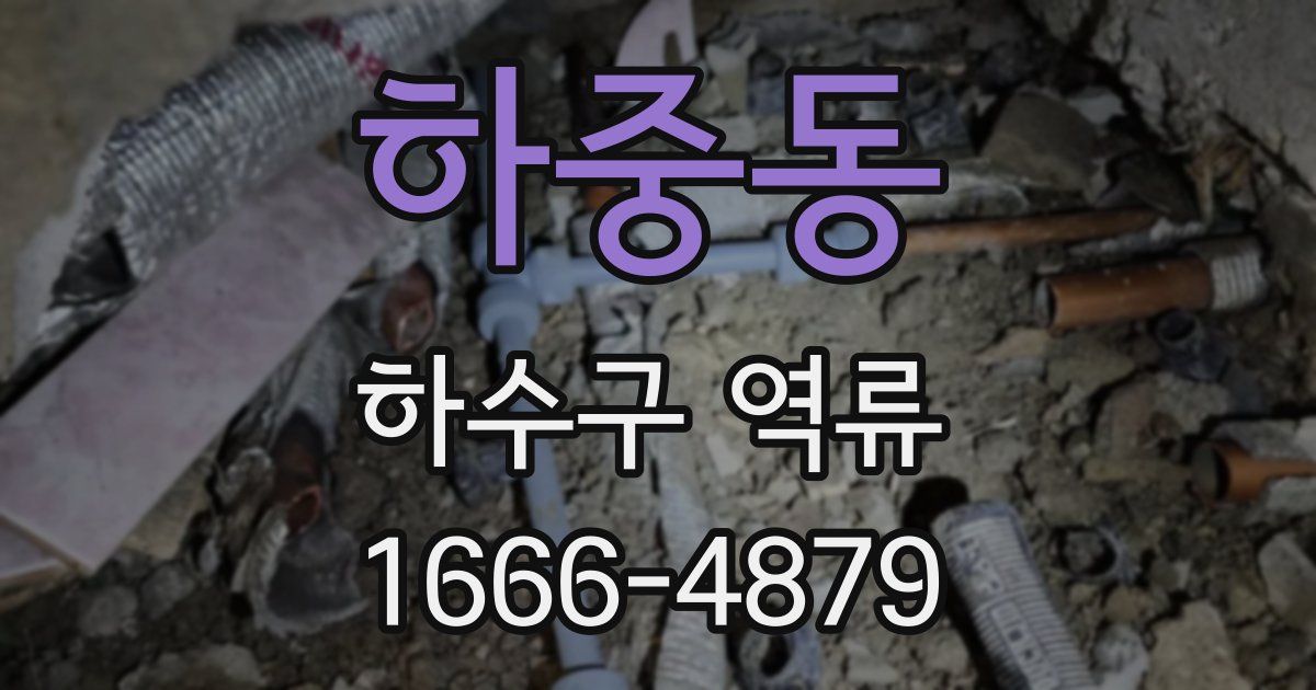 하중동 하수구 역류