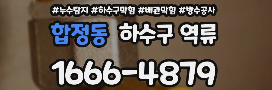 합정동 하수구 역류