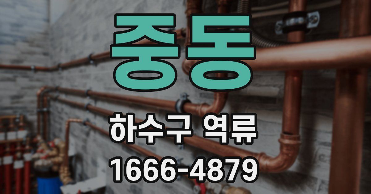 중동 하수구 역류