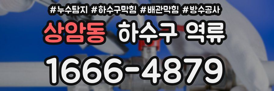 상암동 하수구 역류