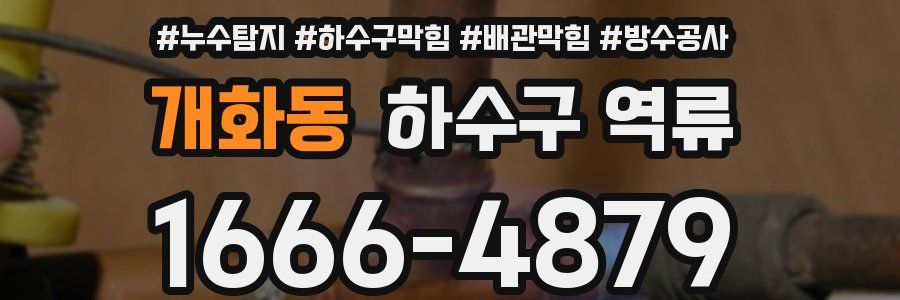 개화동 하수구 역류