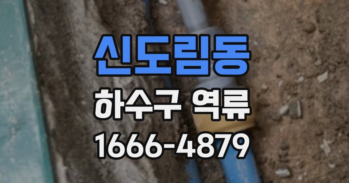 신도림동 하수구 역류