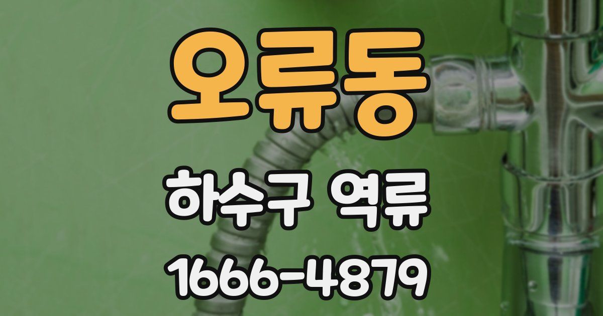 오류동 하수구 역류