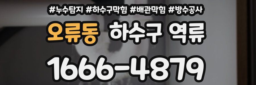오류동 하수구 역류