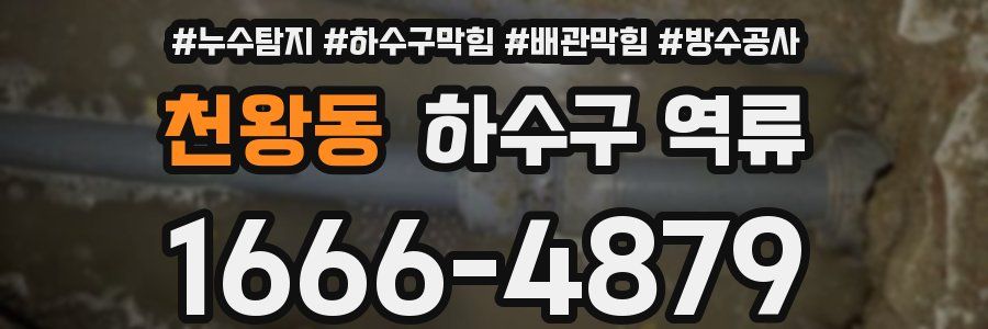 천왕동 하수구 역류