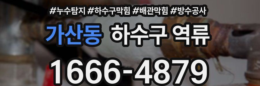 가산동 하수구 역류