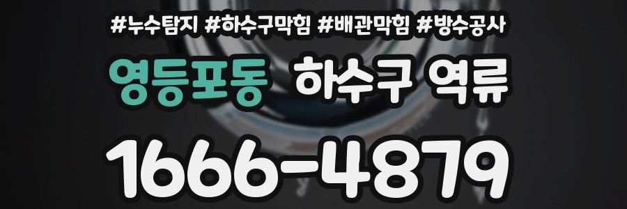 영등포동 하수구 역류
