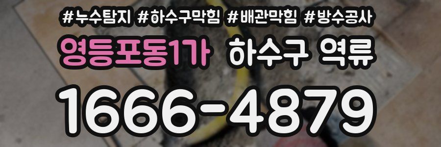 영등포동1가 하수구 역류