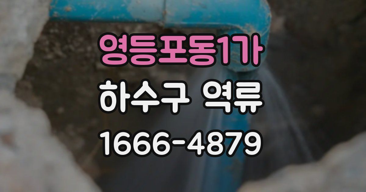 영등포동1가 하수구 역류