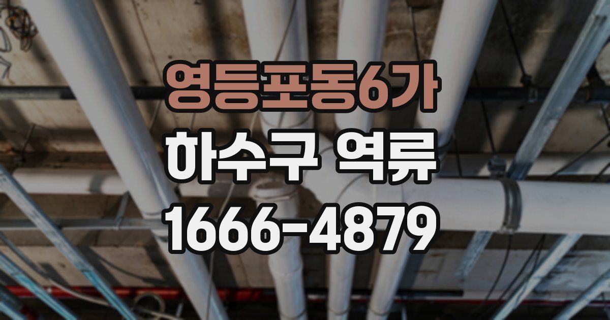 영등포동6가 하수구 역류