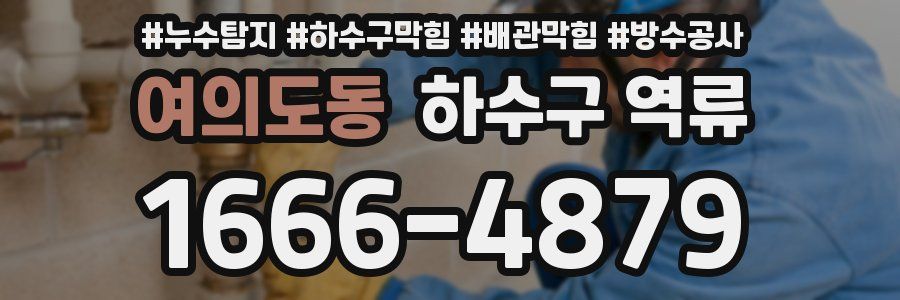 여의도동 하수구 역류