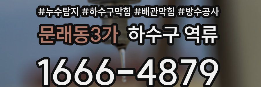 문래동3가 하수구 역류