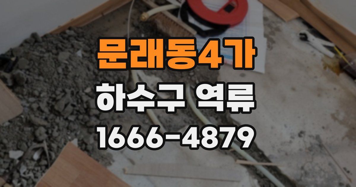 문래동4가 하수구 역류