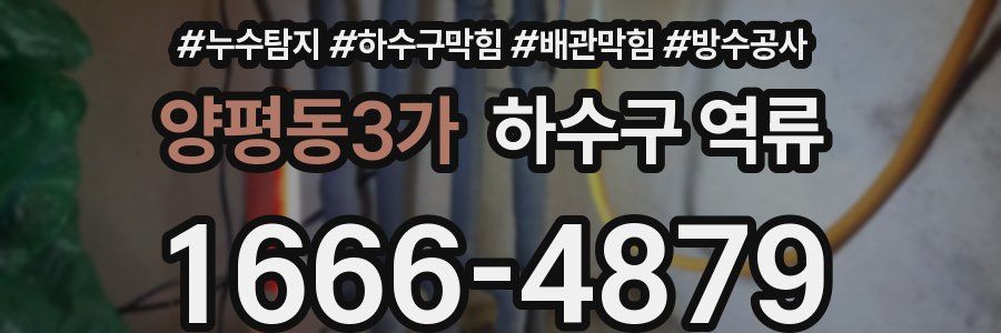 양평동3가 하수구 역류
