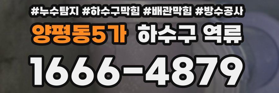 양평동5가 하수구 역류