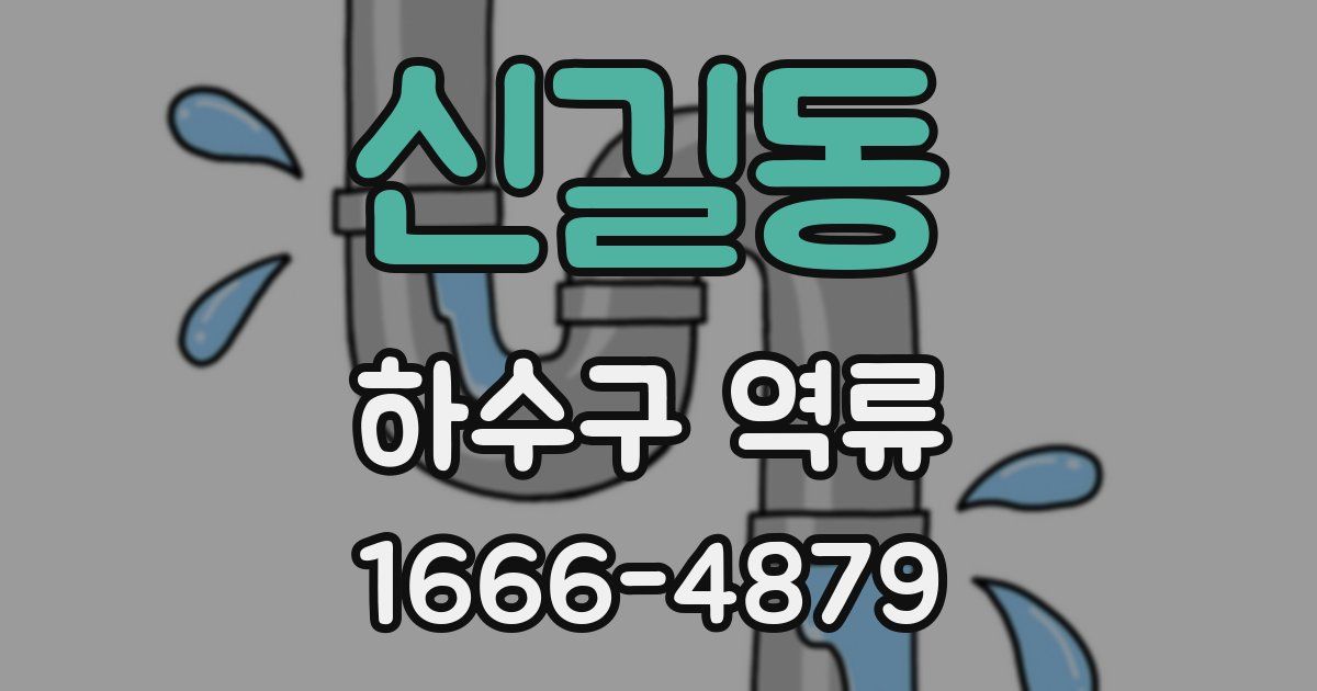 신길동 하수구 역류