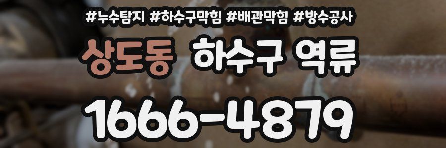 상도동 하수구 역류