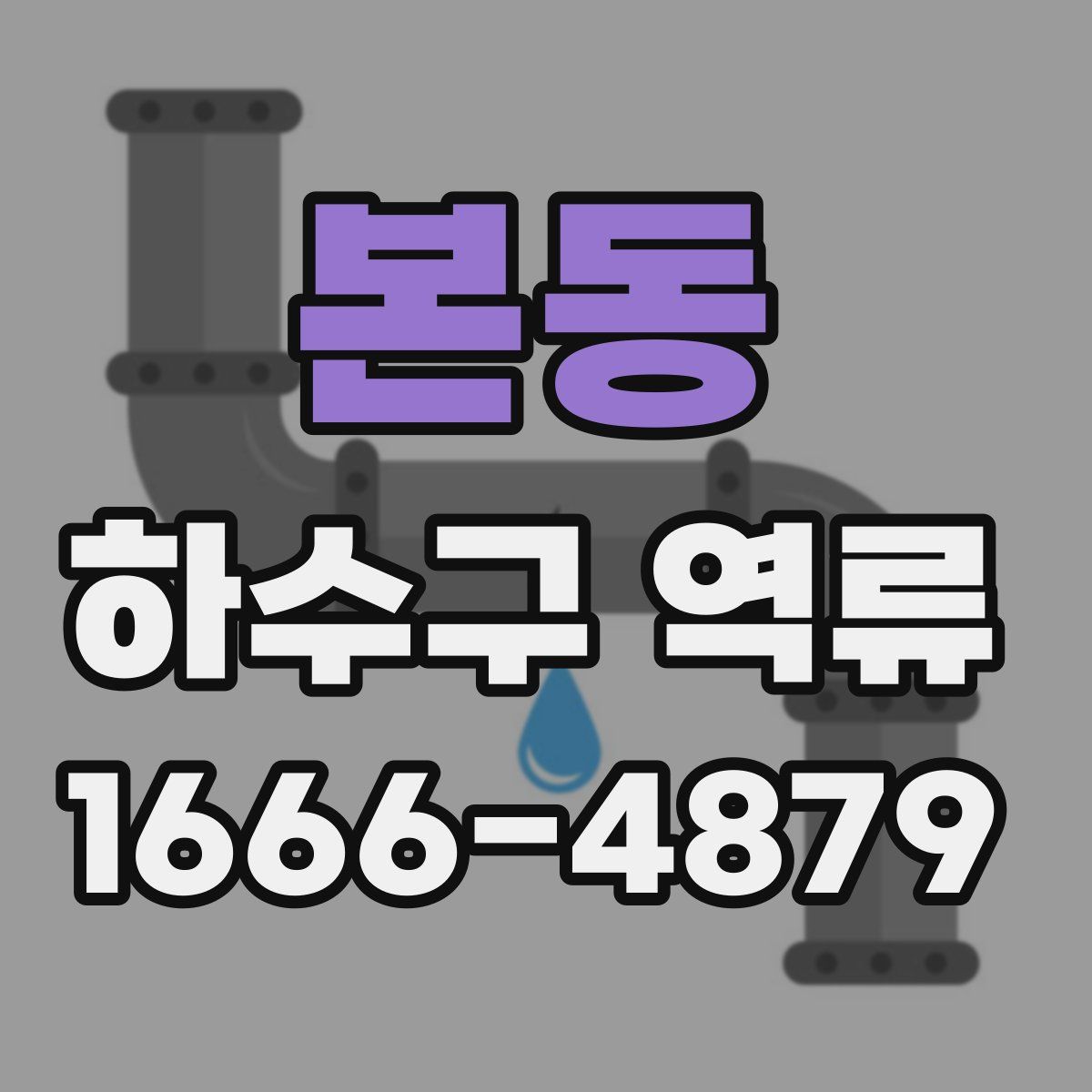 본동 하수구 역류