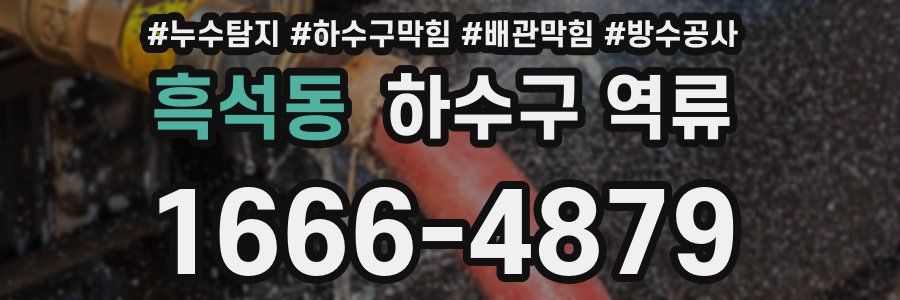 흑석동 하수구 역류