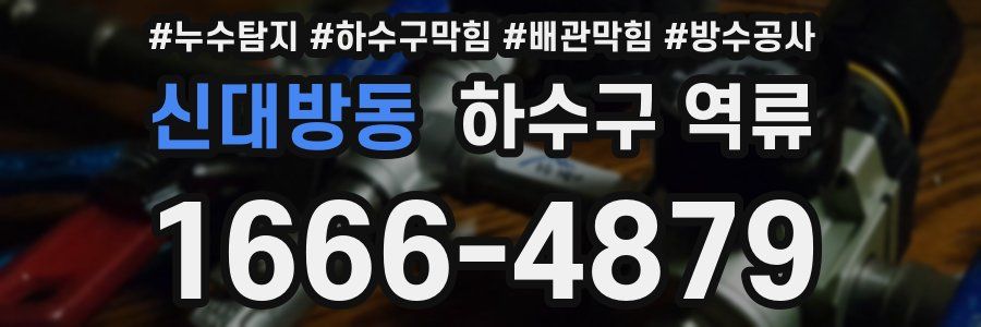 신대방동 하수구 역류