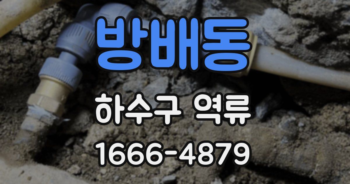 방배동 하수구 역류