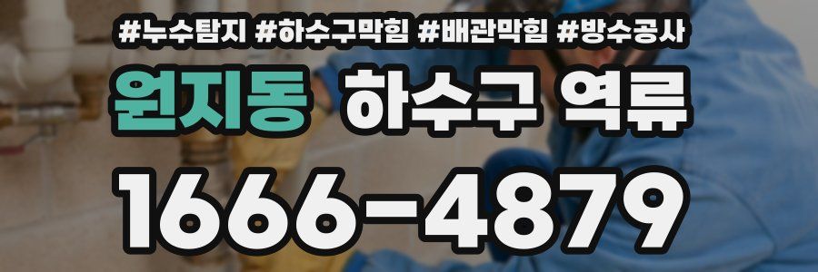 원지동 하수구 역류