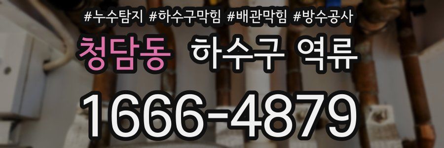 청담동 하수구 역류