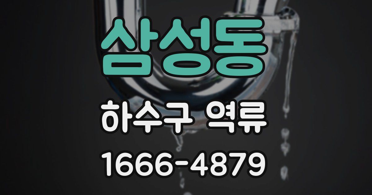 삼성동 하수구 역류