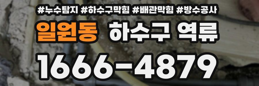 일원동 하수구 역류