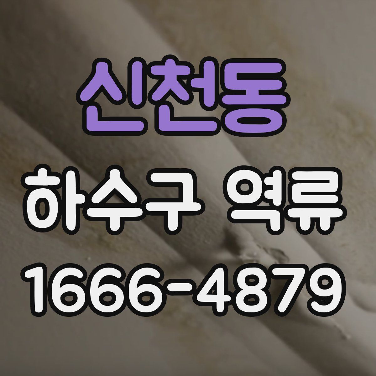 신천동 하수구 역류
