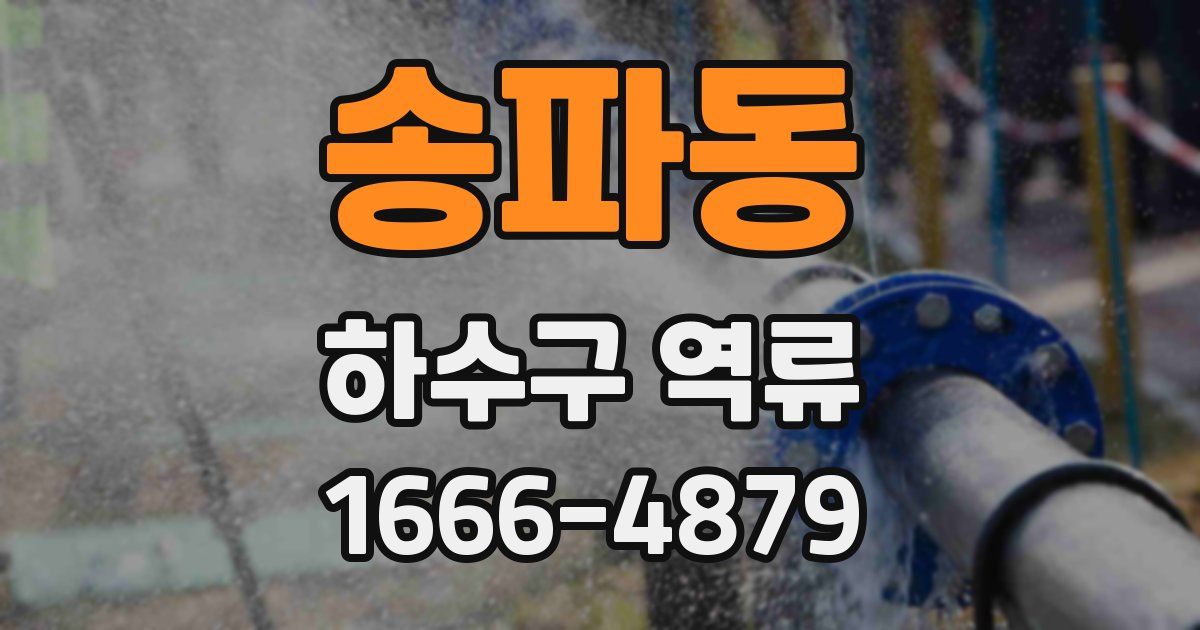 송파동 하수구 역류