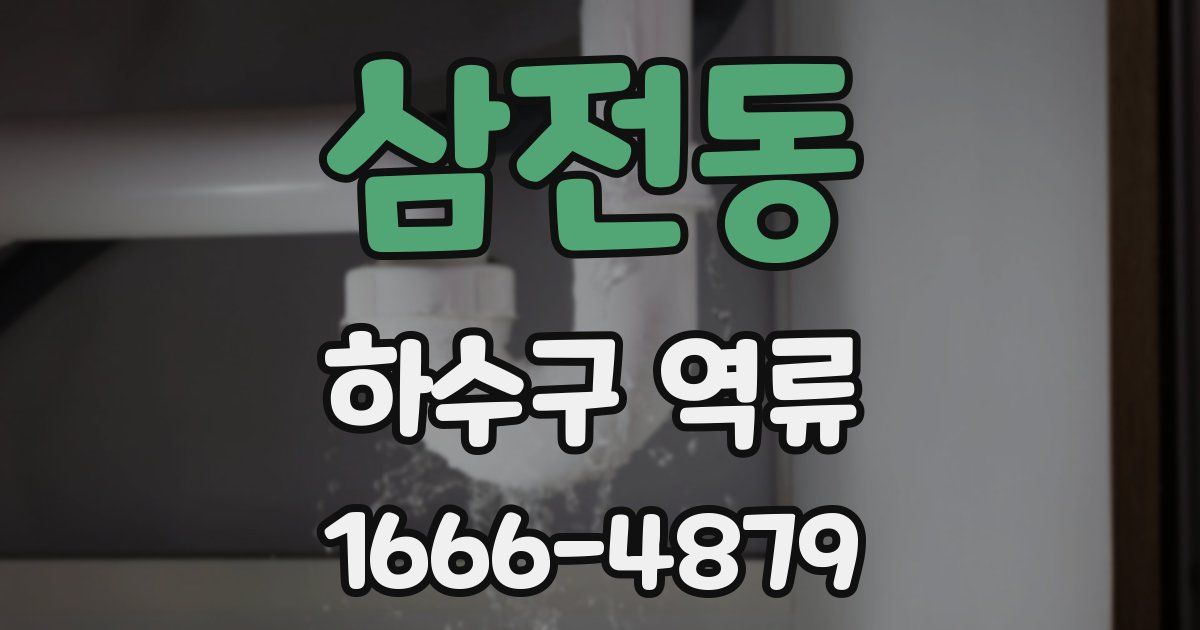 삼전동 하수구 역류