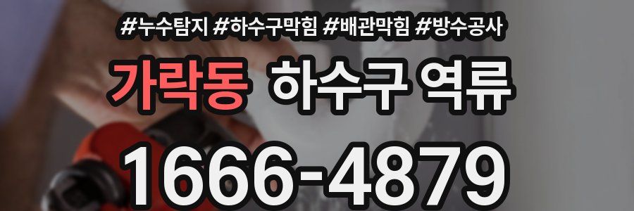 가락동 하수구 역류