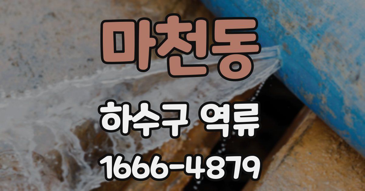 마천동 하수구 역류