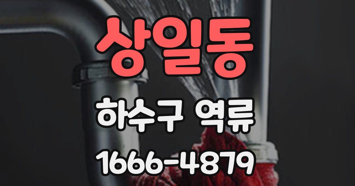 상일동 하수구 역류