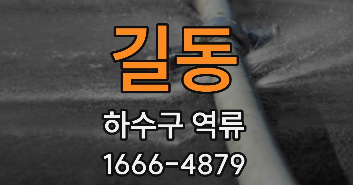 길동 하수구 역류