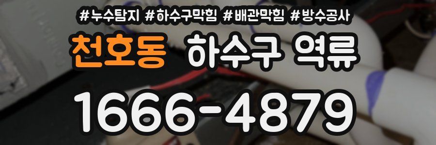 천호동 하수구 역류