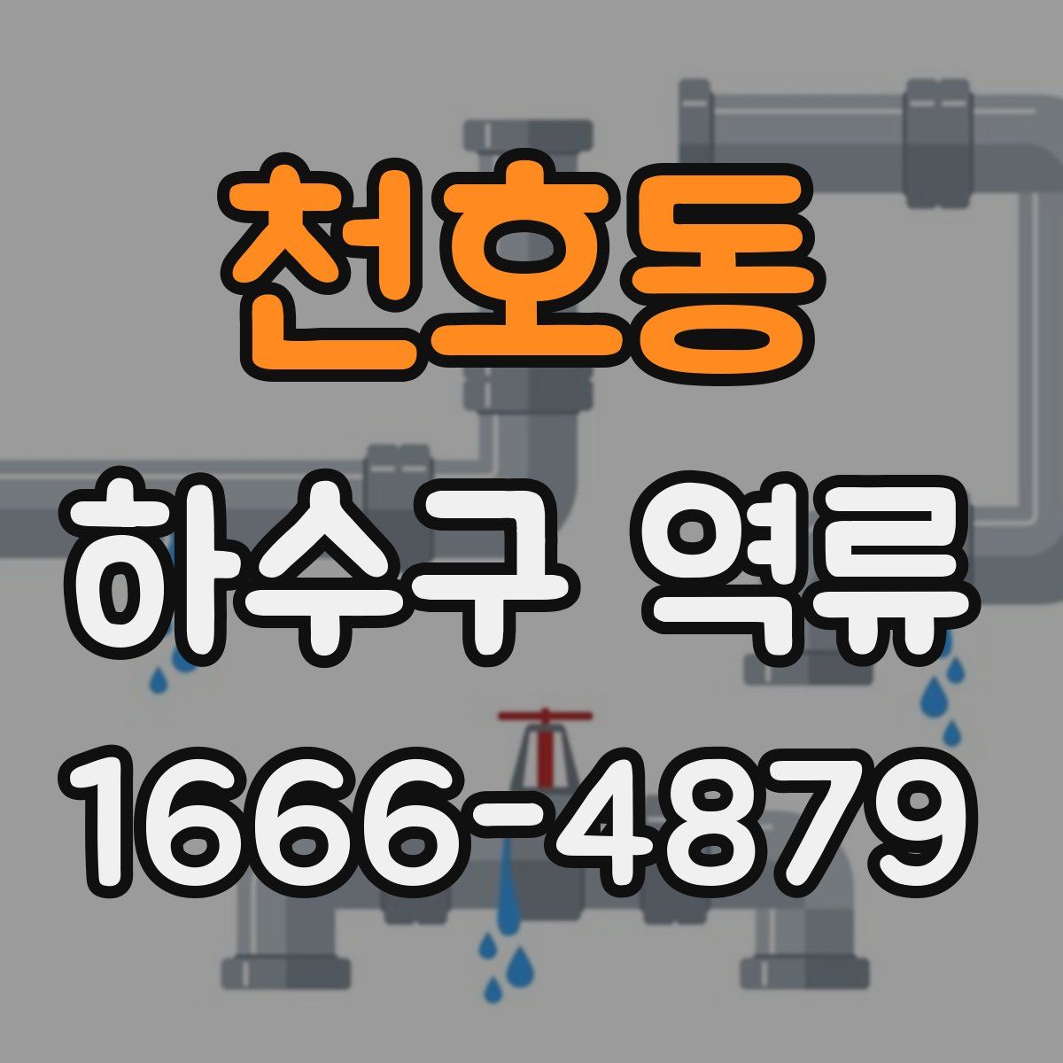 천호동 하수구 역류