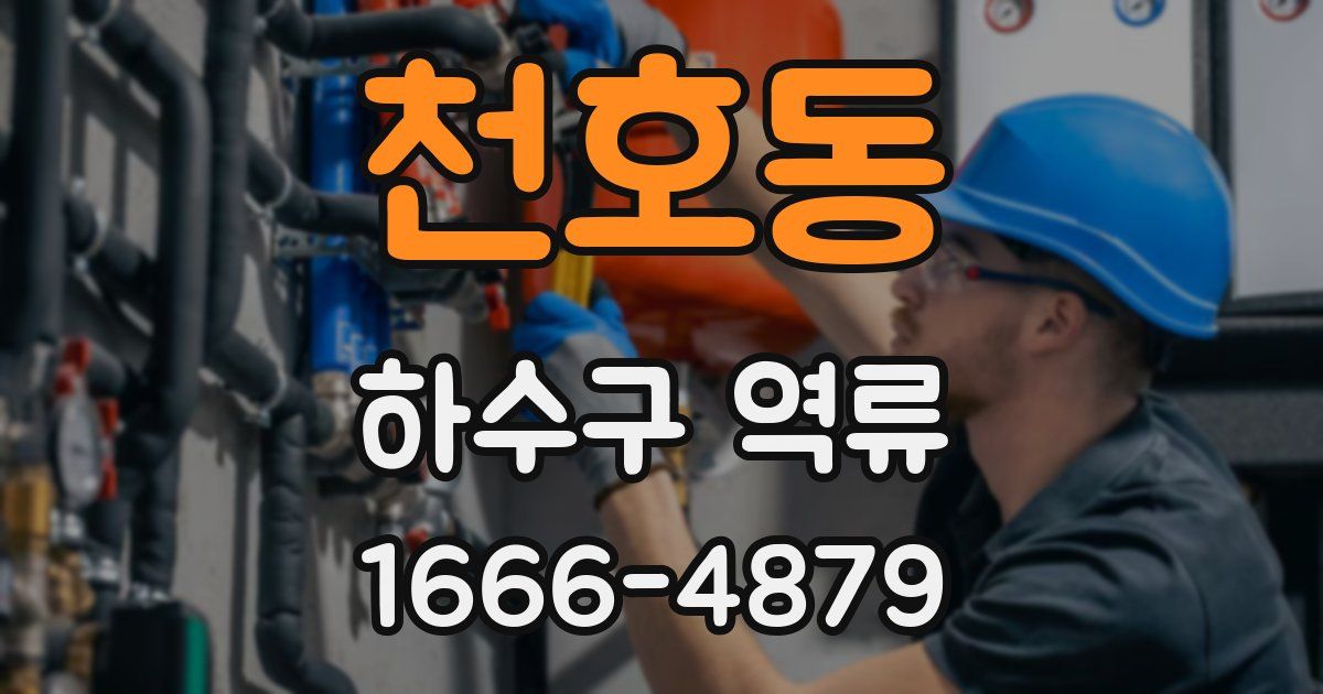 천호동 하수구 역류