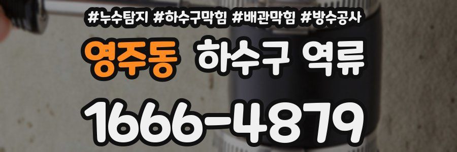 영주동 하수구 역류
