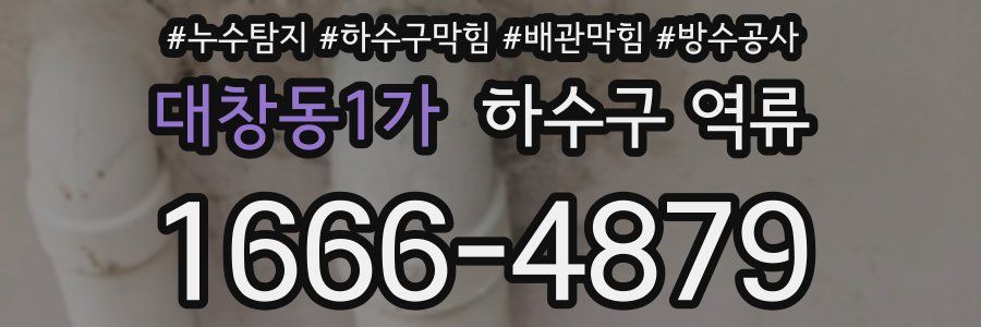 대창동1가 하수구 역류