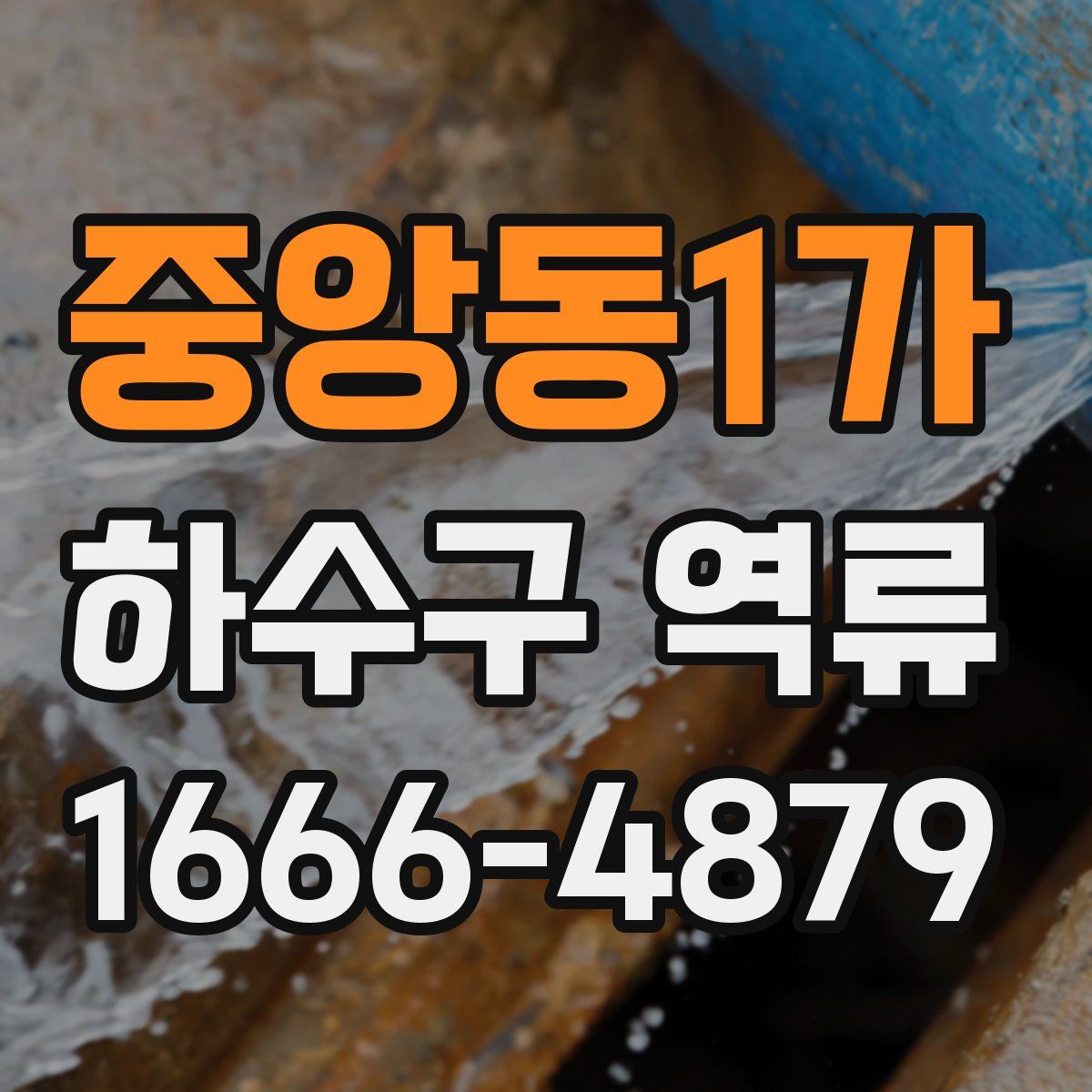 중앙동1가 하수구 역류