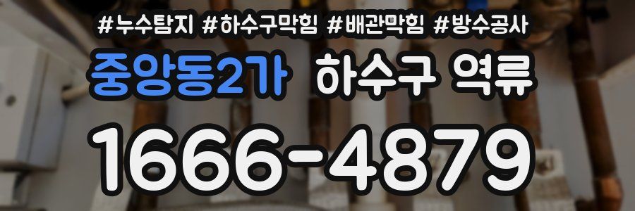 중앙동2가 하수구 역류