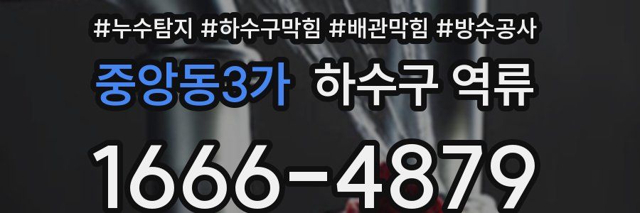 중앙동3가 하수구 역류