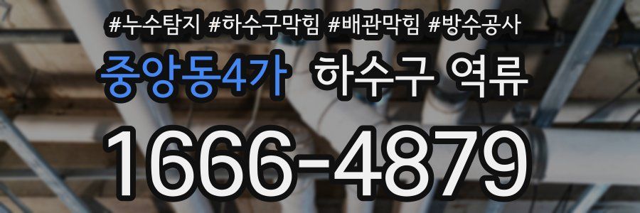 중앙동4가 하수구 역류