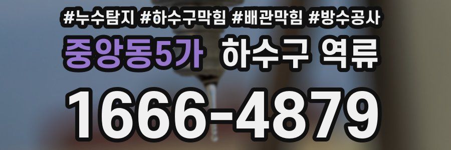 중앙동5가 하수구 역류