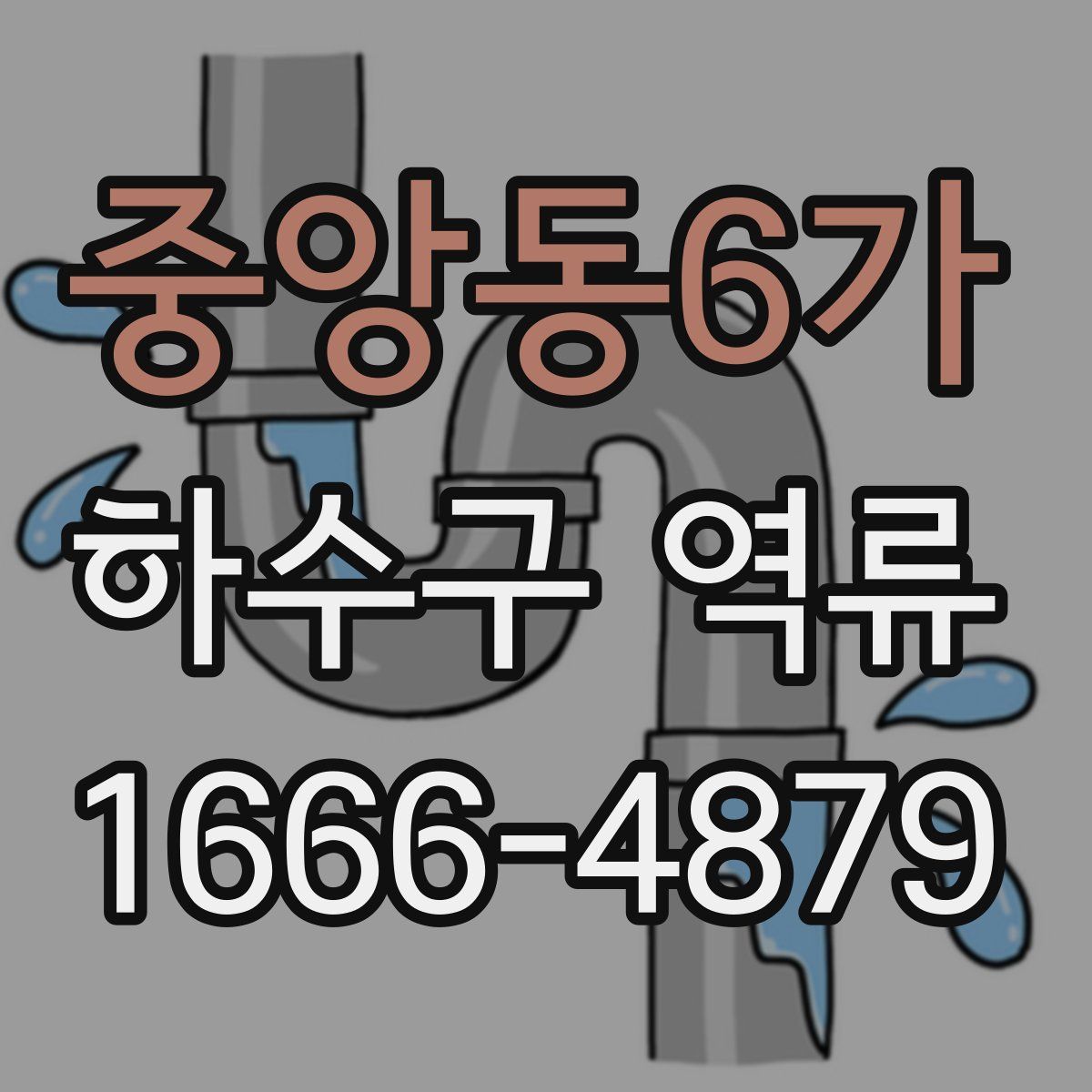 중앙동6가 하수구 역류