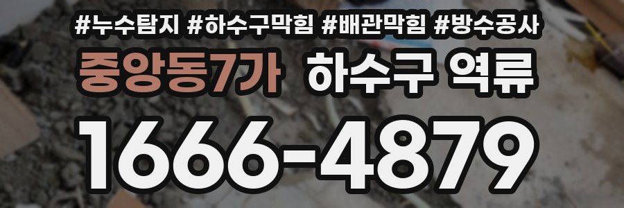중앙동7가 하수구 역류